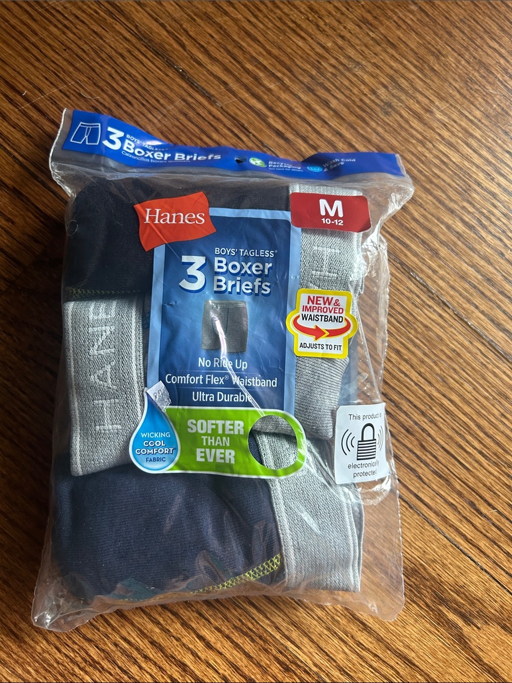 Hanes Boys' 3-Pack Boxer Briefs - Navy, Gray